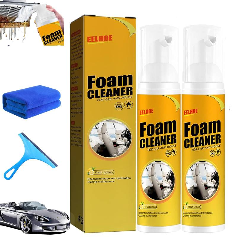 Homebbc Foam Cleaner, Rayhong Foam Cleaner All Purpose, Car Magic Foam Cleaner, All Around Master Foam Cleaner, Multi-Purpose Foam Cleaner, Car Interior Foam Refinisher Cleaner (A-2PCS) von Camic