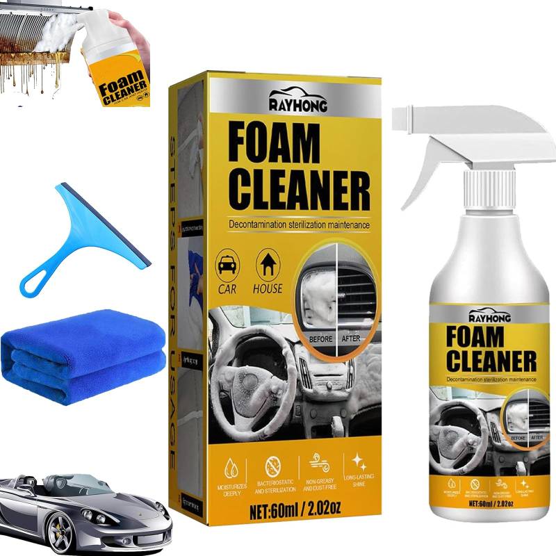 Homebbc Foam Cleaner, Rayhong Foam Cleaner All Purpose, Car Magic Foam Cleaner, All Around Master Foam Cleaner, Multi-Purpose Foam Cleaner, Car Interior Foam Refinisher Cleaner (B-1PCS) von Camic