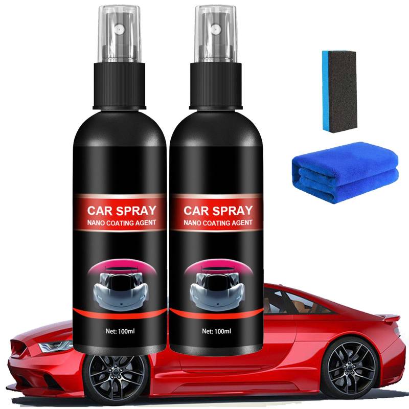 Nurafix Nano Car Spray, Nurafix Scratch Remover, Nano Car Scratch Repair Spray, Auto Scratch Fix Polish Spray, Nano Coating Spray for Cars, Quick Effect Coating Agent (100ml, 2 Pcs) von Camic