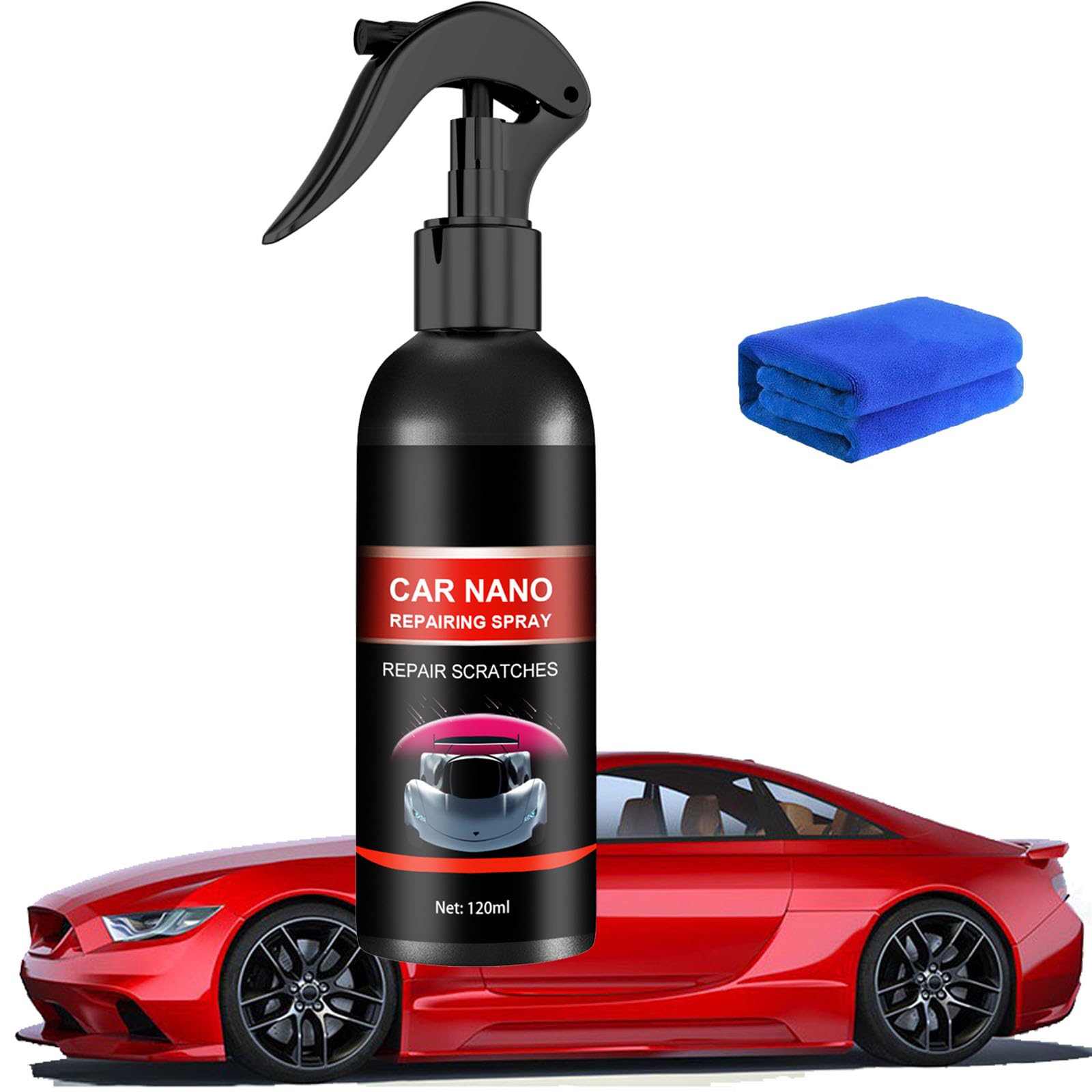 Nurafix Nano Car Spray, Nurafix Scratch Remover, Nano Car Scratch Repair Spray, Auto Scratch Fix Polish Spray, Nano Coating Spray for Cars, Quick Effect Coating Agent (120ml, 1 Pcs) von Camic