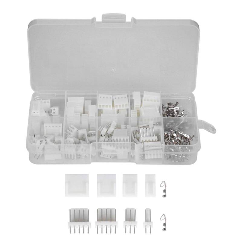 230pcs JST-XH-Steckverbinder-Kit Gerade Außennadel 2,54 mm 2/3/4/5PIN-Anschlusskabelverbinder von Candeon