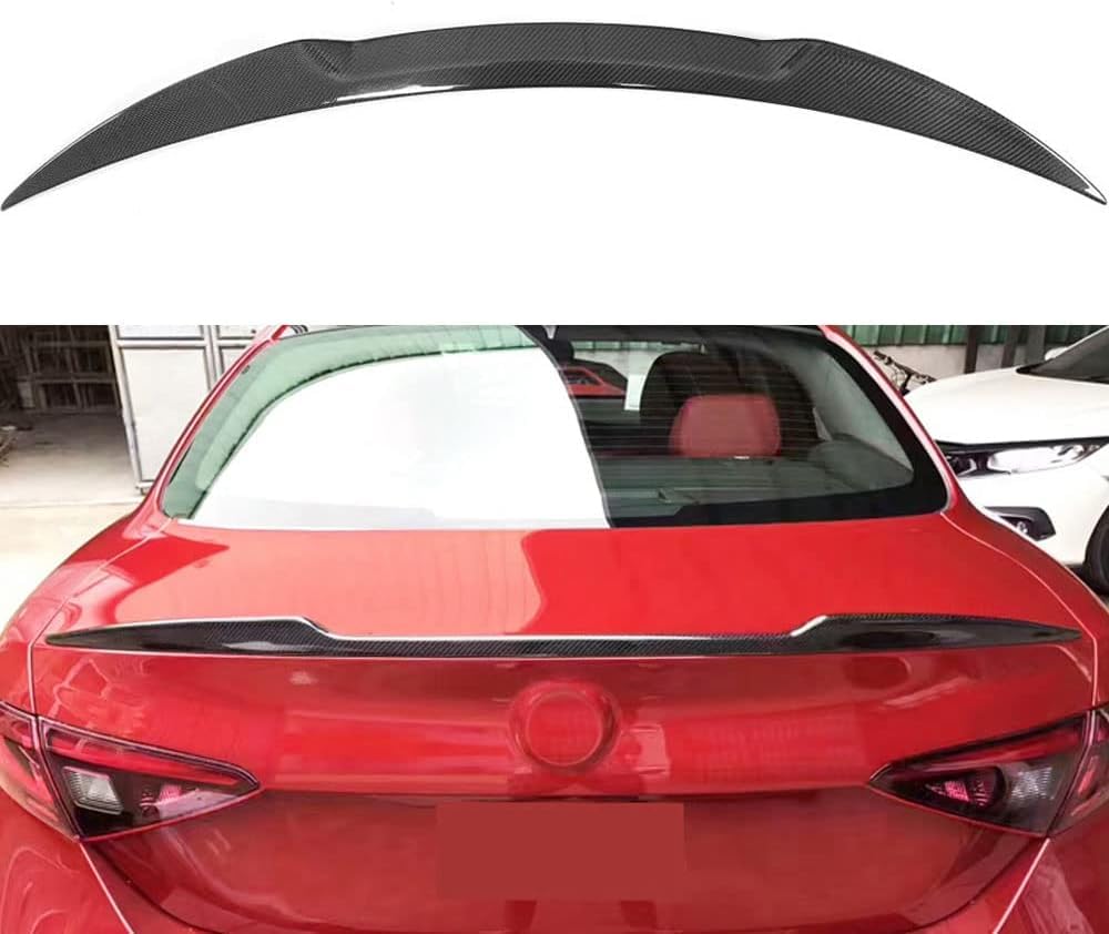 Auto Heckspoiler für Alfa Romeo Giulia Sedan 4 Door 2015-2017 Autodach Spoiler Lippe Streifen Dachspoilerflügel Heckspoiler Flügel Kofferraum Lippe von CaoYH