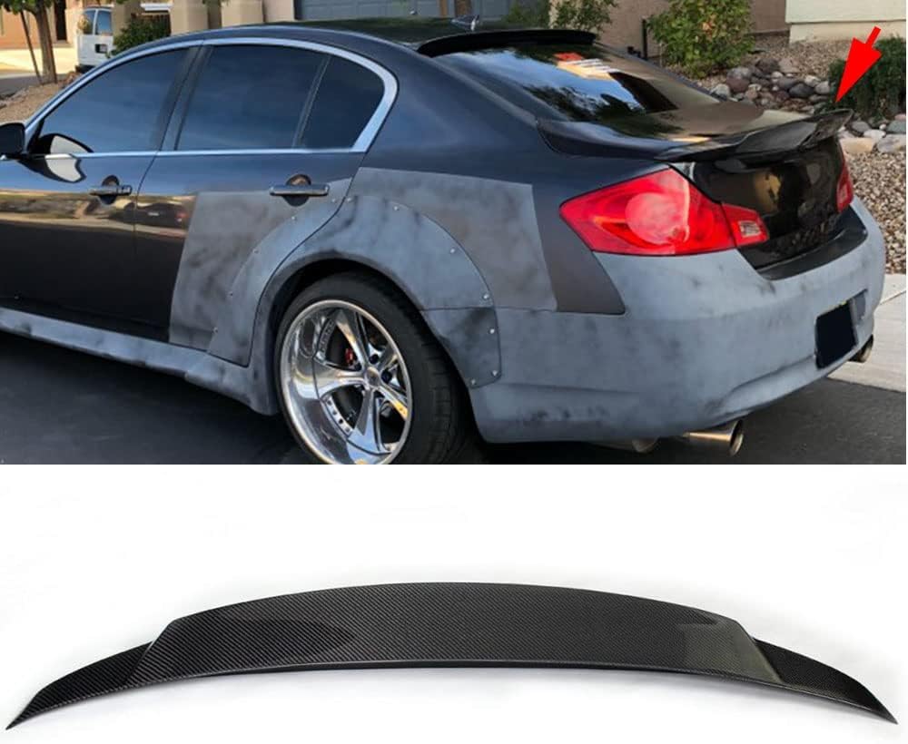 Auto Heckspoiler für Infiniti G37 4-Door Base Sedan 2009-2013 G25 2011-2012 Autodach Spoiler Lippe Streifen Dachspoilerflügel Heckspoiler Flügel Kofferraum Lippe von CaoYH