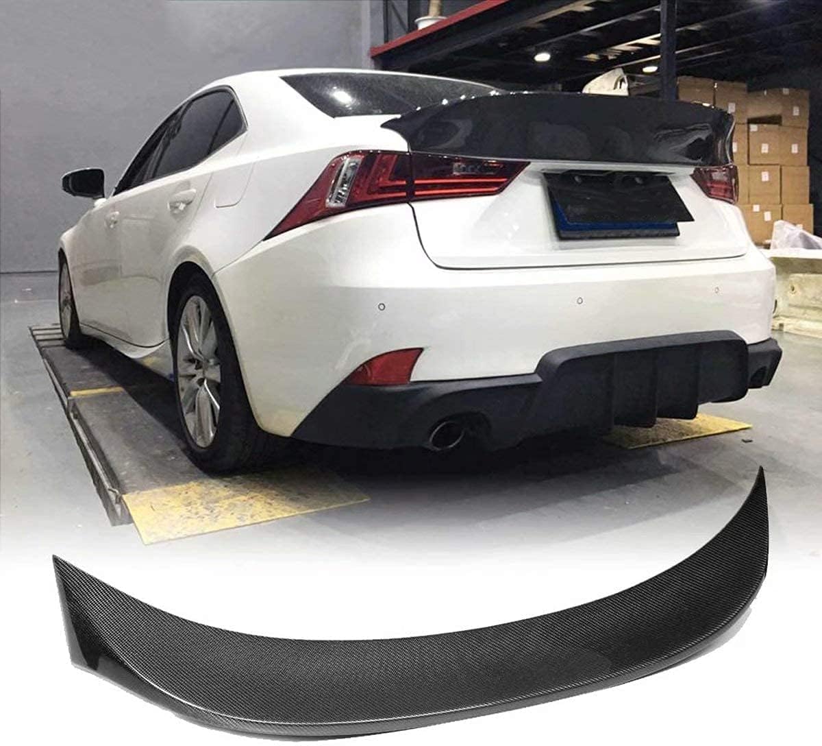 Auto Heckspoiler für Lexus is-F IS250 IS350 Berlina 4 Porte 2013-2015 Autodach Spoiler Lippe Streifen Dachspoilerflügel Heckspoiler Flügel Kofferraum Lippe von CaoYH