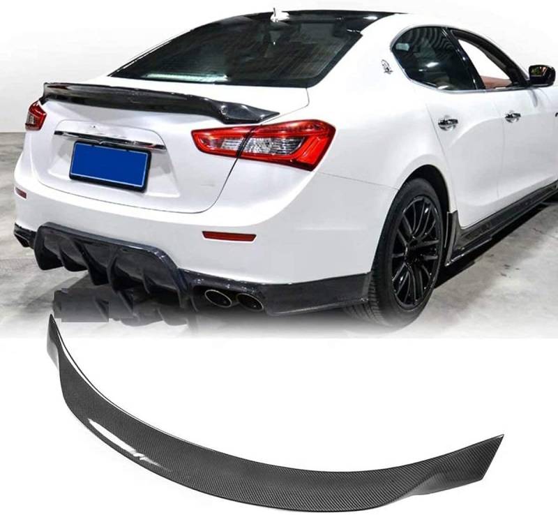 Auto Heckspoiler für Maserati Ghibli S Q4 Berlina 2014-2017 Autodach Spoiler Lippe Streifen Dachspoilerflügel Heckspoiler Flügel Kofferraum Lippe von CaoYH