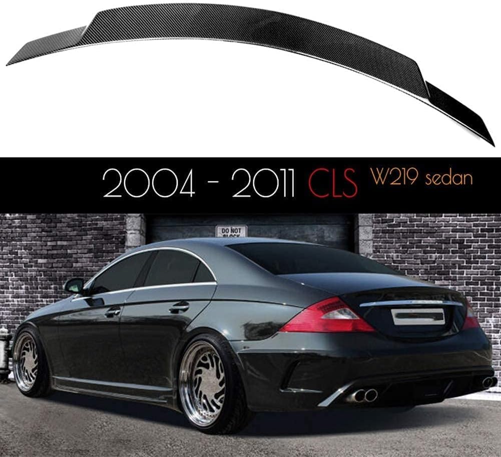 Auto Heckspoiler für Mercedes Classe CLS W219 CLS350 CLS400 450 CLS63 Spoiler 2004-2011 Autodach Spoiler Lippe Streifen Dachspoilerflügel Heckspoiler Flügel Kofferraum Lippe von CaoYH