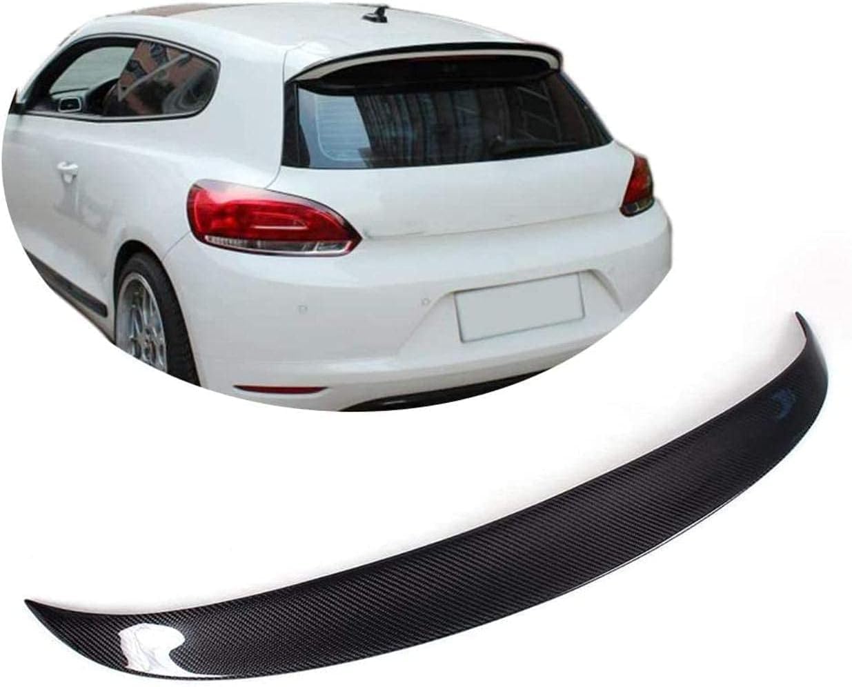 Auto Heckspoiler für Vw Scirocco Non-R 2010-2014 Autodach Spoiler Lippe Streifen Dachspoilerflügel Heckspoiler Flügel Kofferraum Lippe von CaoYH