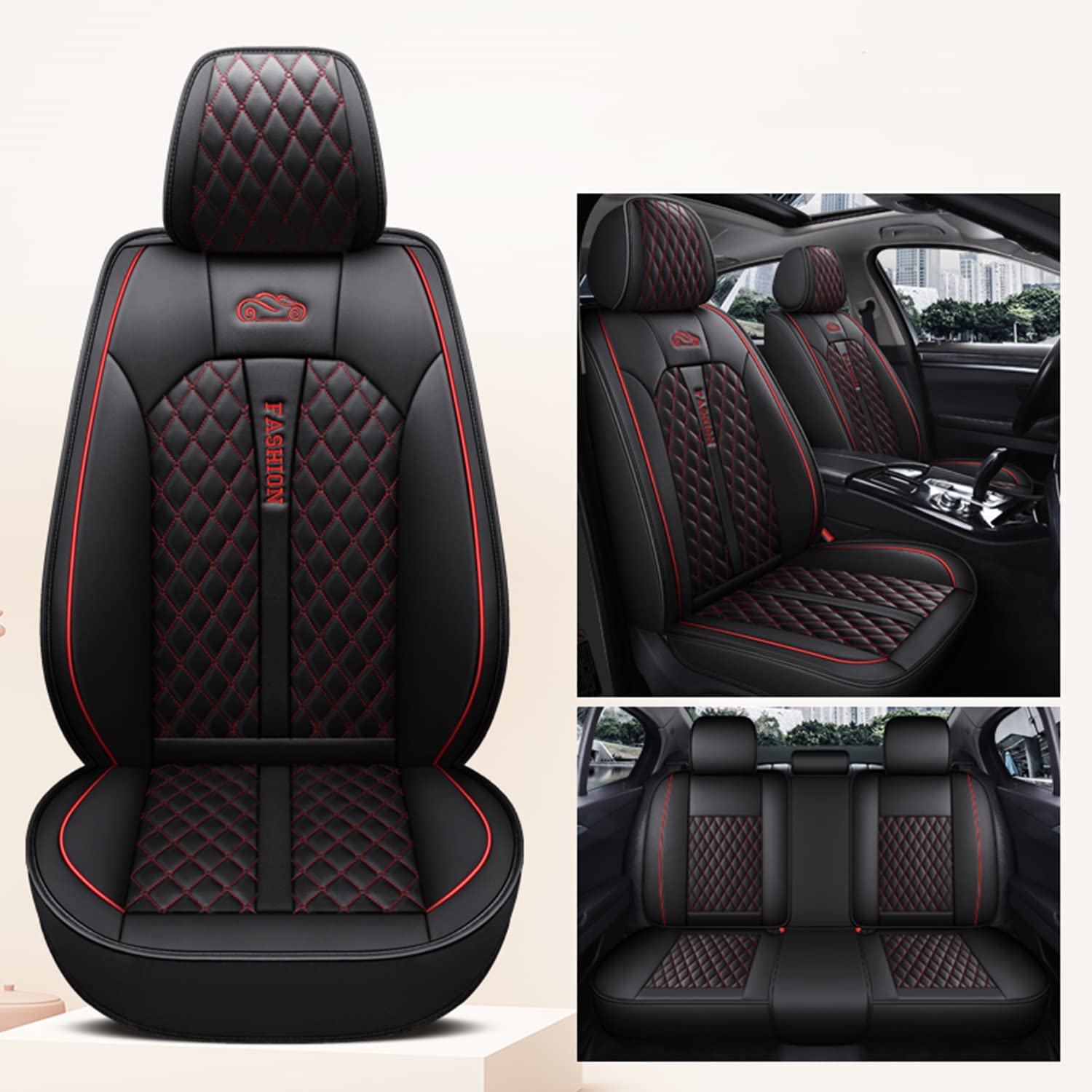 CappUto Autositzbezüge, universelle Passform für Nissan Qashqai Juke Leaf Armada Altima Cube Dualis Tiida Auto-Innensitzschutz-Set von CappUto