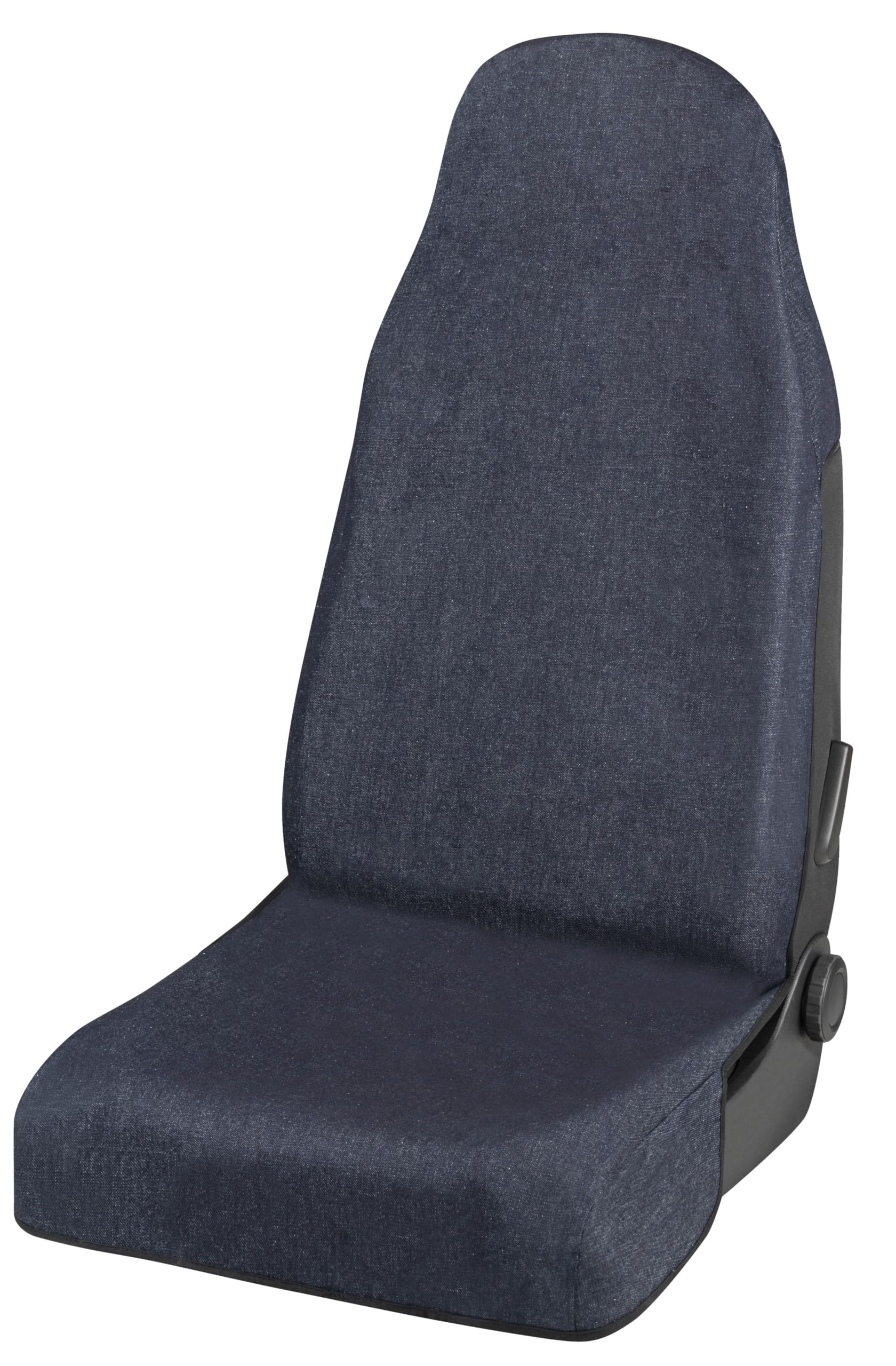 CarComfort Autositzbezug Jeans blau für einen Vordersitz, Schonbezug universal passend, PKW-Sitzbezug 47024 von CarComfort