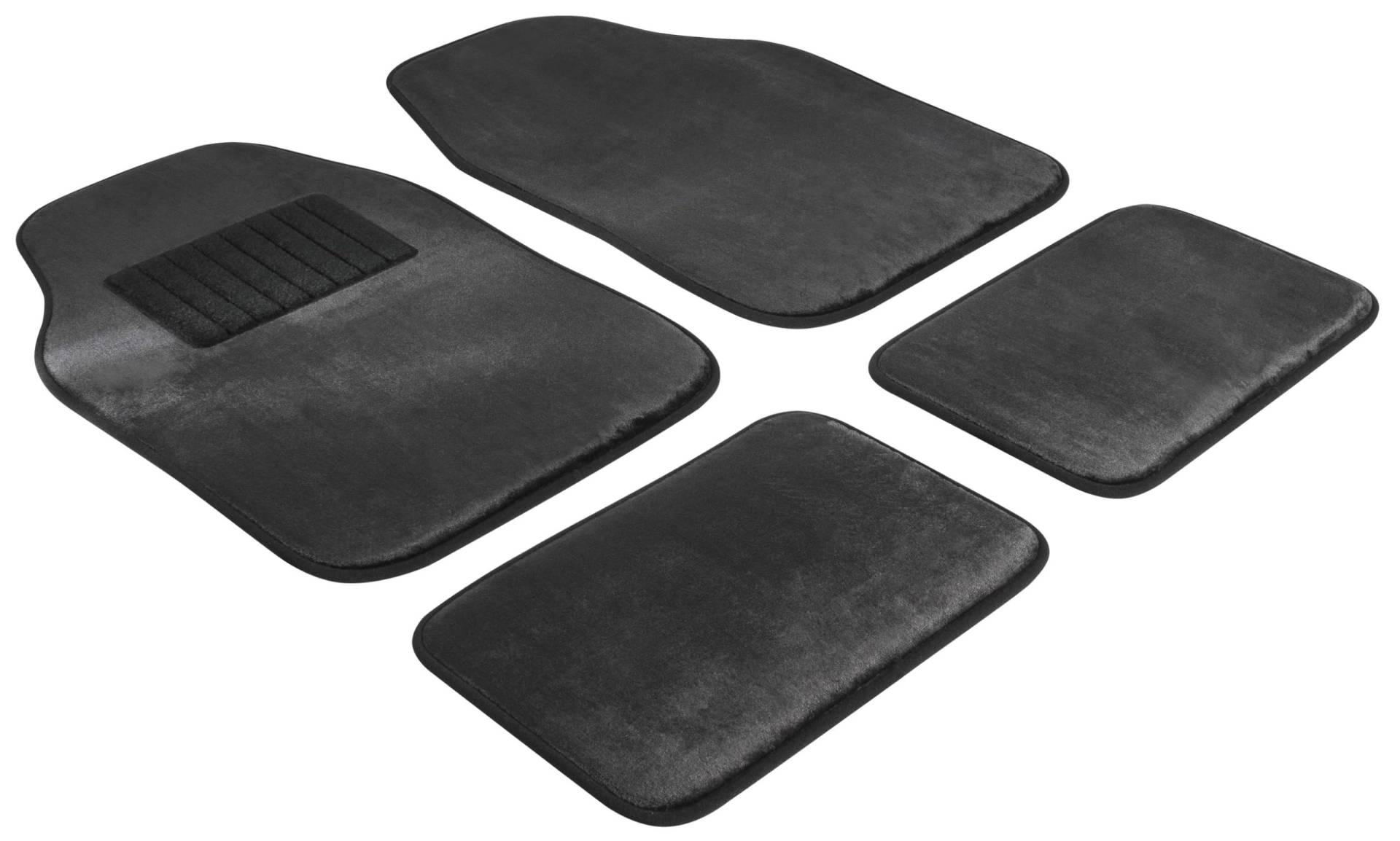 Walser Car Comfort Autoteppich 8mm Velours, Universal Fußmatten, Automatten-Set 4 teilig schwarz, Automatten Velours schwarz 29045 von CarComfort