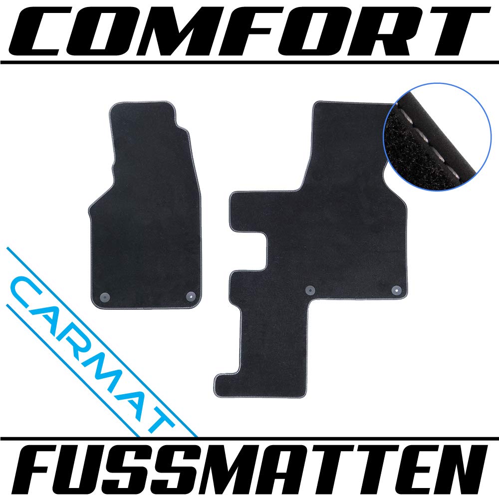 Fussmatten für VVVV Multivan T4 Caravelle 2-Sitzer Bj. 1990-2003 nur Automatikgetriebe Autoteppiche Comfort von Car Mat Co