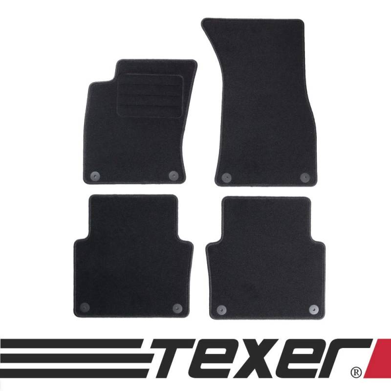 TEXER Textil Fußmatten Passend für Audi A8 D3 4E Bj. 2002-2009 Basic von Car Mat Co