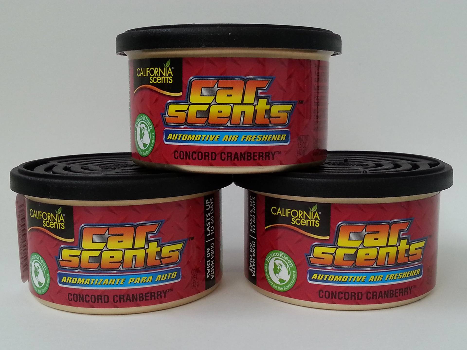 California Car Scents - Sents Concord Cranberry Lufterfrischer 3er Sparpack - Set von Car Scents