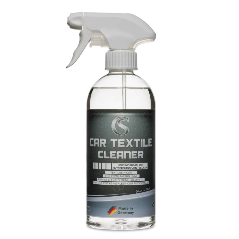 Car Sense Car Textile Cleaner - Polsterreinigung für Autoinnenraum [500ml] - Autositz Reiniger, Fleckenentferner, Autopolsterreinigungsmittel hochwirksam & materialschonend von Car Sense