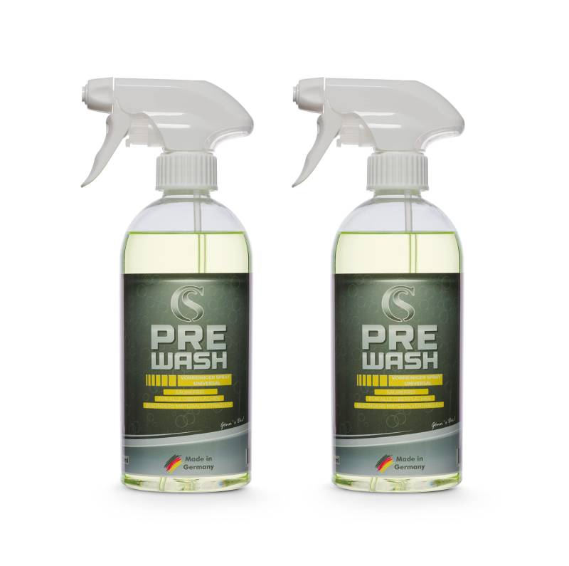 Car Sense Pre Wash Fahrzeug Vorreiniger 2x0,5 L Universalreiniger I Autopflege Reinigung von Fahrzeugen innen und außen auch als Polsterreiniger von Car Sense