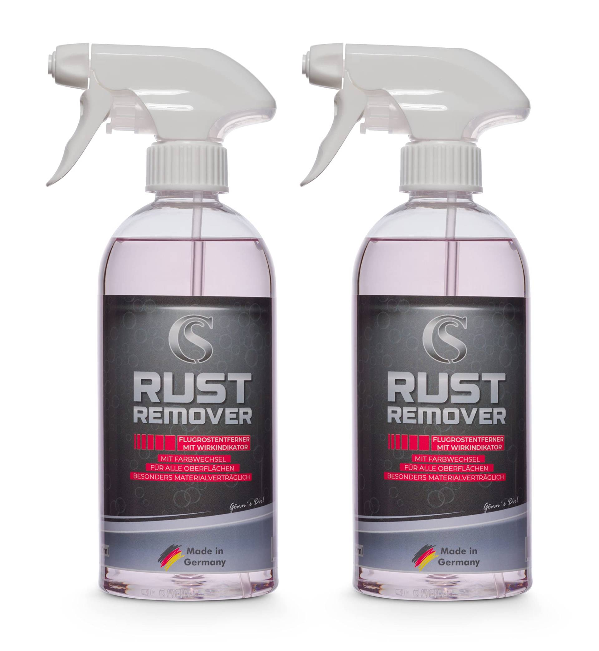 Car Sense Rust Remover Flugrostentferner 2X 0,5 L mit Wirkindikator I Autopflege Reinigung von Fahrzeuglacken, für alle Lackarten geeignet von Car Sense