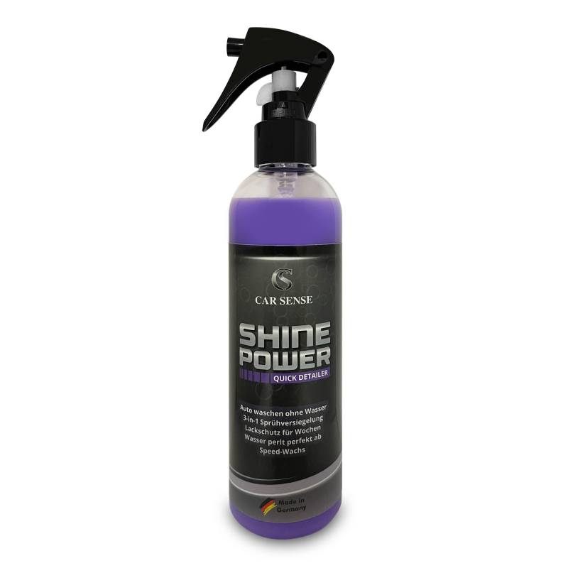 Car Sense Shine Power Quick Detailer Speed-Wachs 0,25L 3 in 1 Autolack-Reiniger I Schnellversiegelung I Schnellglanz zum Sprühen I Lackpflege von Car Sense