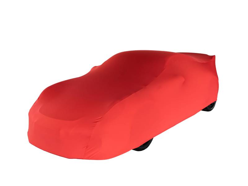 Car-e-Cover© Indoor Car Cover - Premium Autoabdeckung Perfect Stretch – Formanpassende, atmungsaktive Autoschutzdecke für den Innenbereich – Schutzhülle in 3 Farben & 8 Größen (Rot, XS) von Car-e-Cover