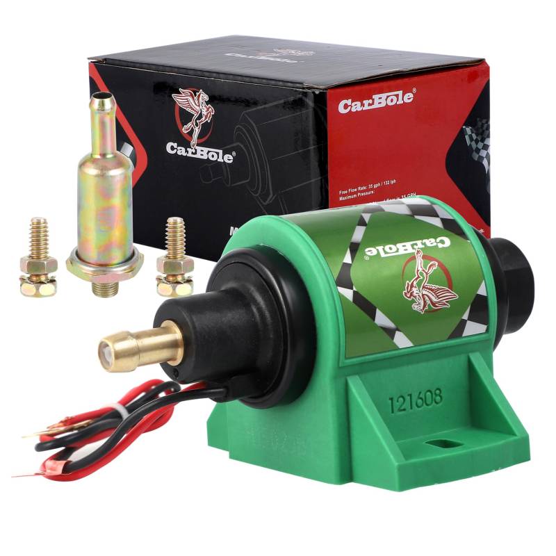 CarBole Kraftstoffpumpe 4-7 PSI 12V Universal Benzinpumpe Elektrische Baumaschine Elektrische Kraftstoffpumpe für Benzin Diesel von CarBole