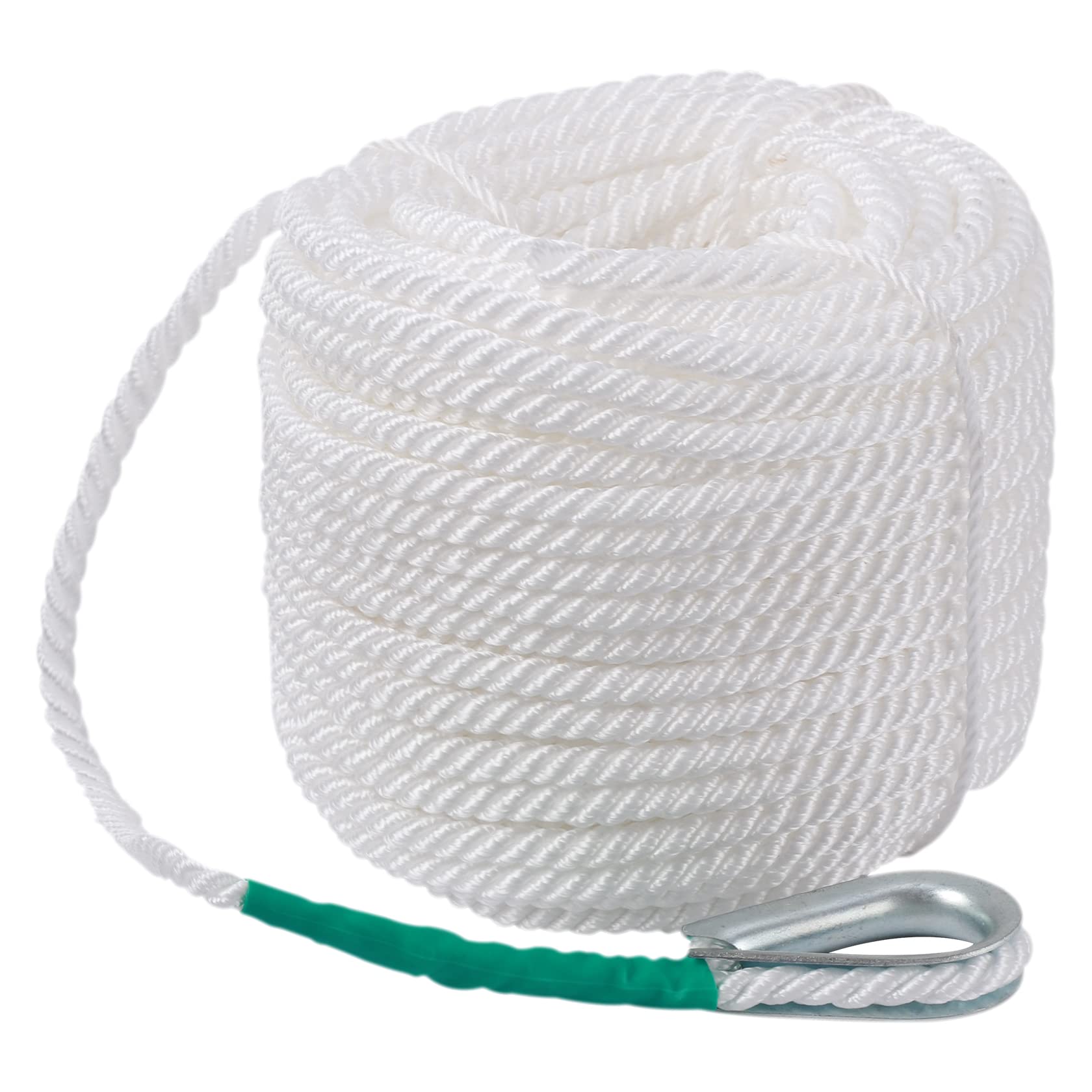 CarBole Tauwerk für Boote,Bootsseil,Nylon Seil,1/2" x100' (12mm*30m),Festmacherleine,Camp Seil,Weit verbreitet im Camping und Bootfahren im Freien von CarBole