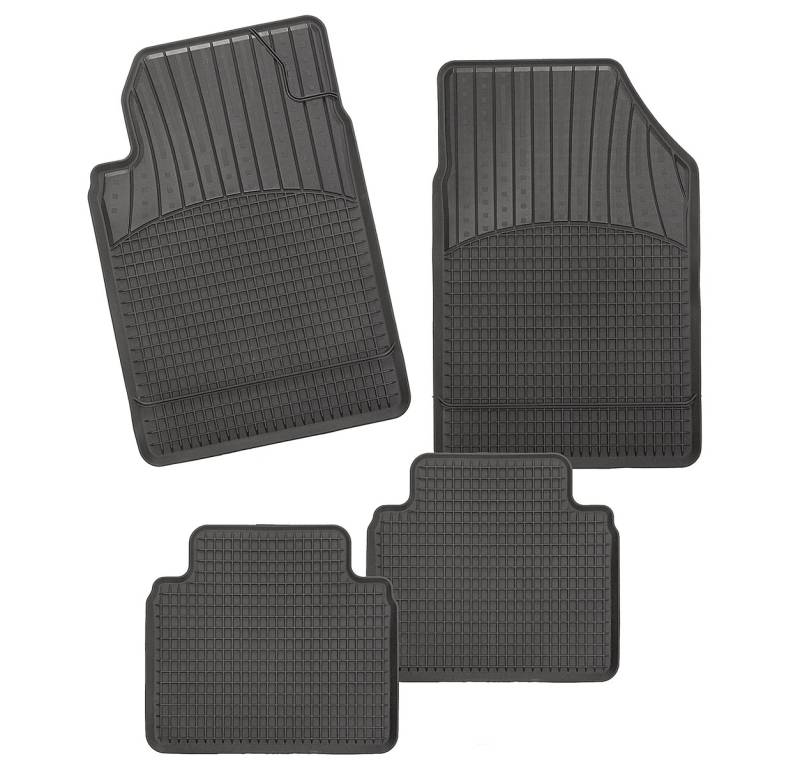 CarFashion Allwetter Schalenmatte A1, Auto Fussmatten Set in schwarz, 4-teilig, ohne Mattenhalter für Hyundai Accent, Baujahr 00/2010-00/0000 von CarFashion