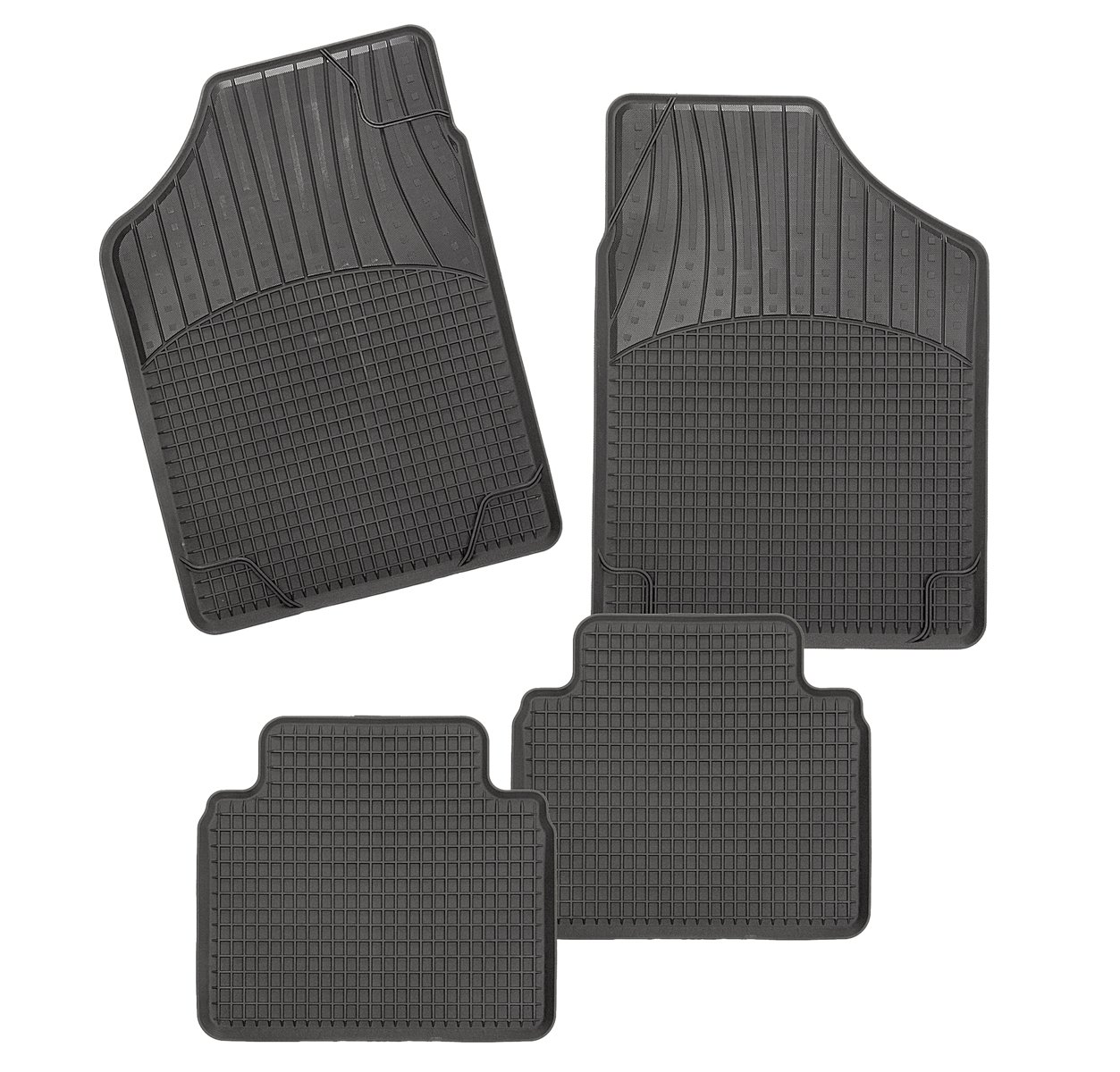 CarFashion 251282 Allwetter B2, Schalenmatte B2, Auto Fussmatten Set in schwarz, 4-teilig, ohne Mattenhalter für Picanto, Baujahr 04/2004-04/2011 von CarFashion