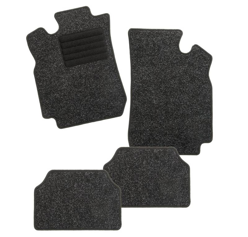 CarFashion BasicRips B02, Auto Fussmatte mit Einfachrippe in anthrazit, vorne und hinten, ohne Mattenhalter für Opel Adam, Rocks, S, Baujahr 01/2013-00/0000 von CarFashion