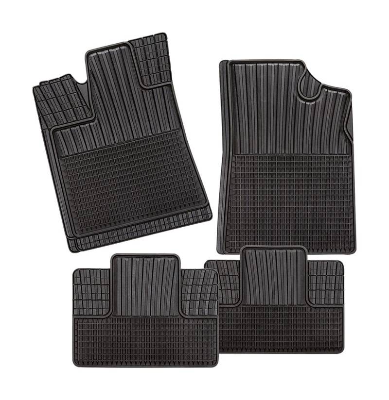 CarFashion 280533 Allwettermatte Monza AB1 | Matten Satz 4-Teilig | Tpe Gummimatte Schwarz | Auto Fussmatten Set ohne Mattenhalter von CarFashion