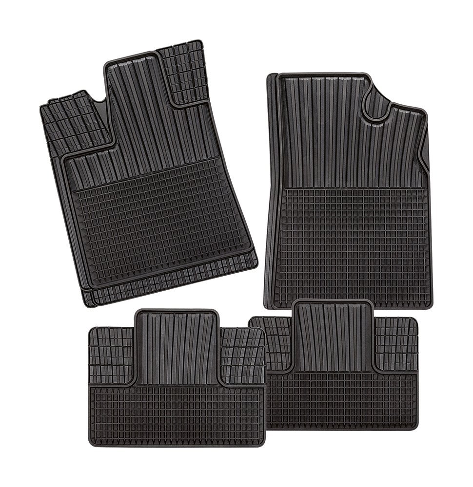 CarFashion 280537 Allwettermatte Monza AB1 | Matten Satz 4-Teilig | Tpe Gummimatte Schwarz | Auto Fussmatten Set ohne Mattenhalter von CarFashion