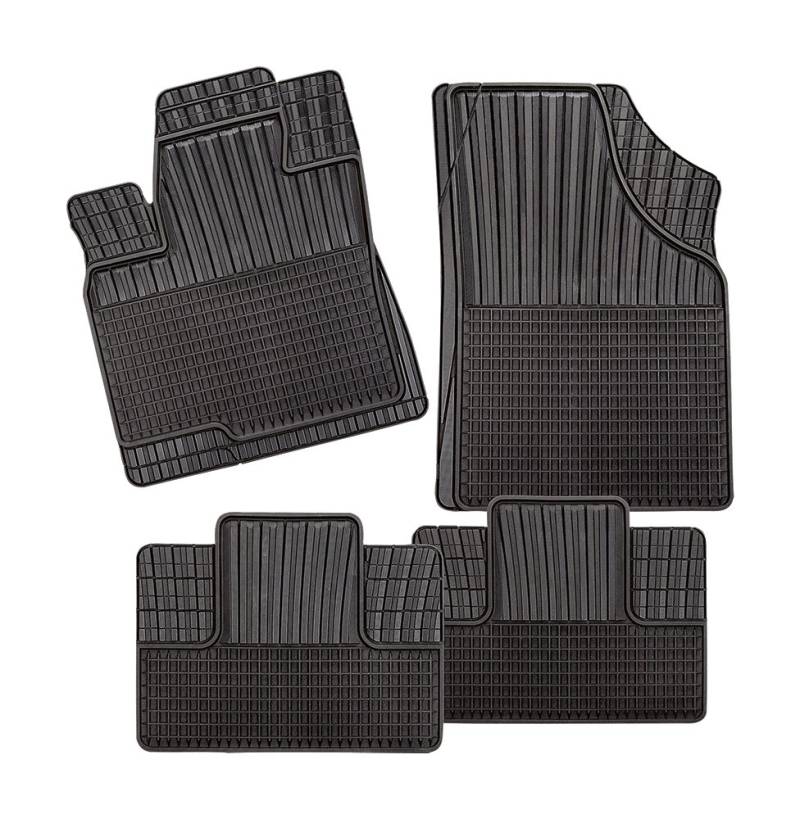 CarFashion Allwettermatte Monza CD2, Auto Fussmatten Set in schwarz, 4-teilig, ohne Mattenhalter für von CarFashion