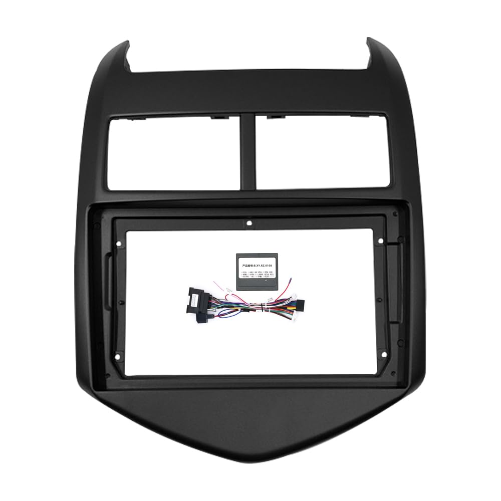 Autoradiorahmen 1-2Din Auto DVD Rahmen Audio Fitting Adapter Dash Trim Kits Facia/Fit for Chevrolet AVEO SONIC 2011 12 13 doppel Radio Player Autosoundsystemrahmen(Frame an canbus) von CarFitEssentials