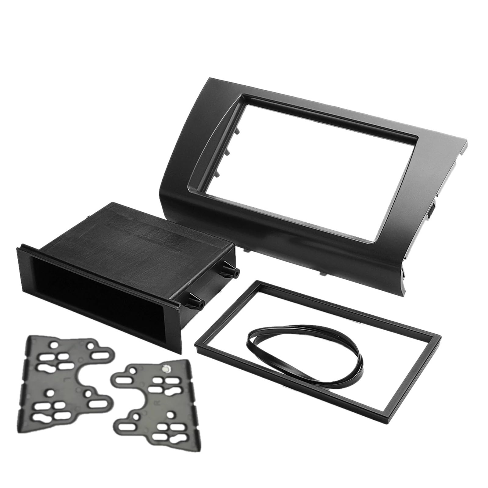 Autoradiorahmen 1 oder 2 Din Auto Stereo Radio Blende Platte Rahmen DVD Panel Audio Dash Mount Kit Adapter/Passend for Suzuki Swift 2005-2010 Autosoundsystemrahmen von CarFitEssentials