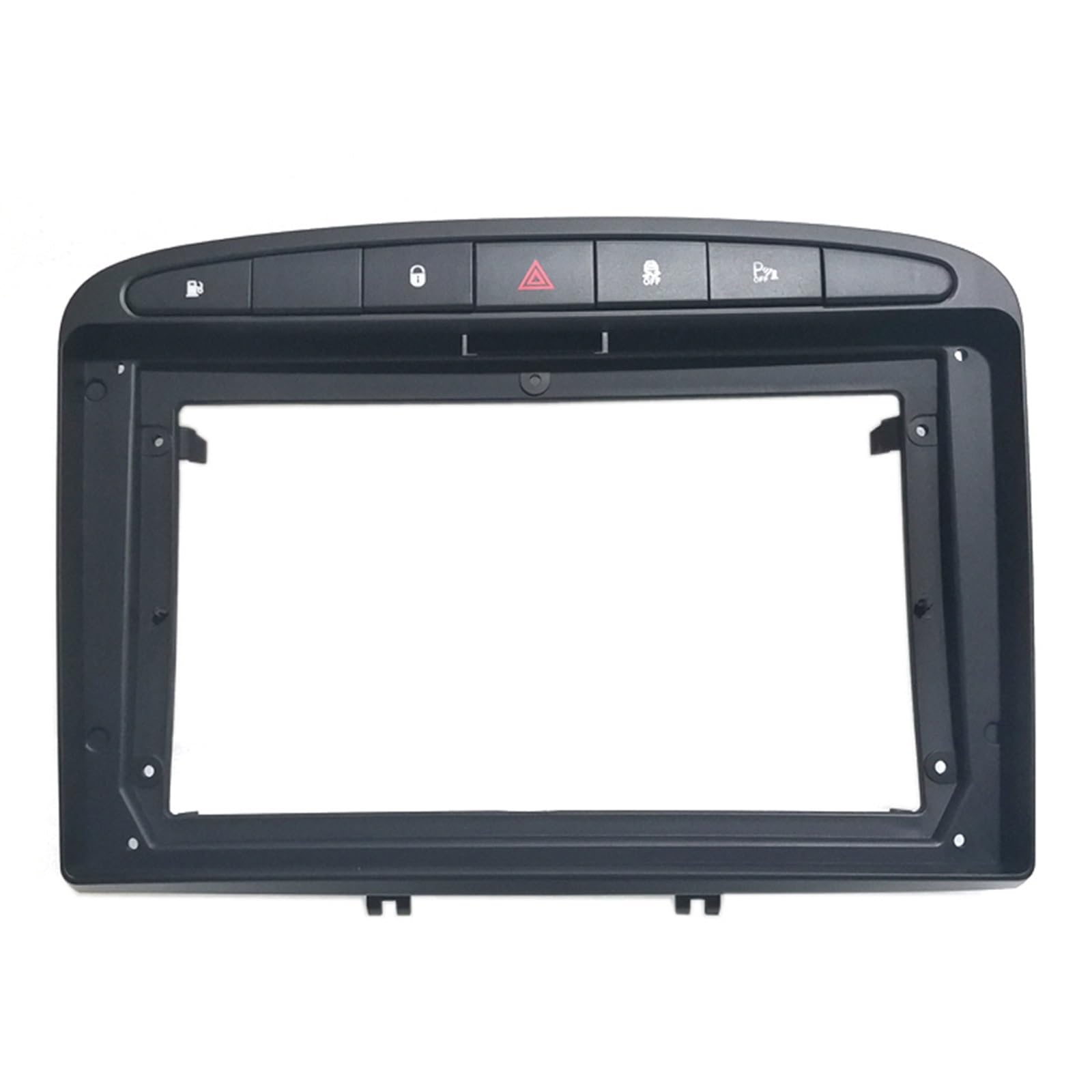 Autoradiorahmen 2/1Din Auto ohne DVD nur Rahmen Audio Fitting Adapter Dash Trim Facia Panel 9 Zoll/Passend for PEUGEOT 308 408 2008-16 Doppel-Radio-Player Autosoundsystemrahmen(Only Frame) von CarFitEssentials