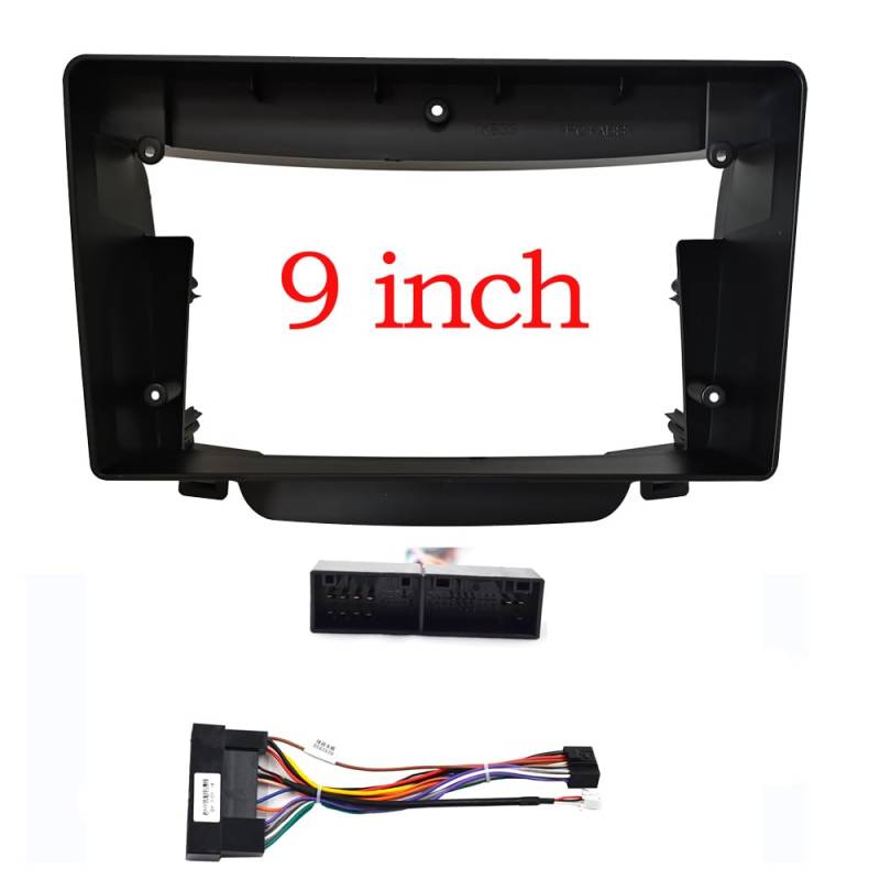 Autoradiorahmen 2 Din Auto Anroid Radio Player Rahmen Audio Dash Kits Facia Panel 9 zoll/Fit for i-30 i30 2012-2016 Autosoundsystemrahmen(Frame an cord) von CarFitEssentials