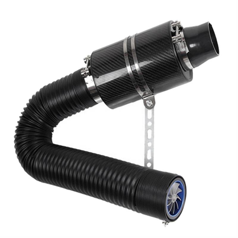 Luftansaugrohr 3-Zoll-Luftfilter Airbox Sport Luftfilter Cold Air Intake Induction Schlauchrohr Universal Set mit Lüfter/Fit for alle Autos Autoeinlassrohr Auto von CarFitEssentials