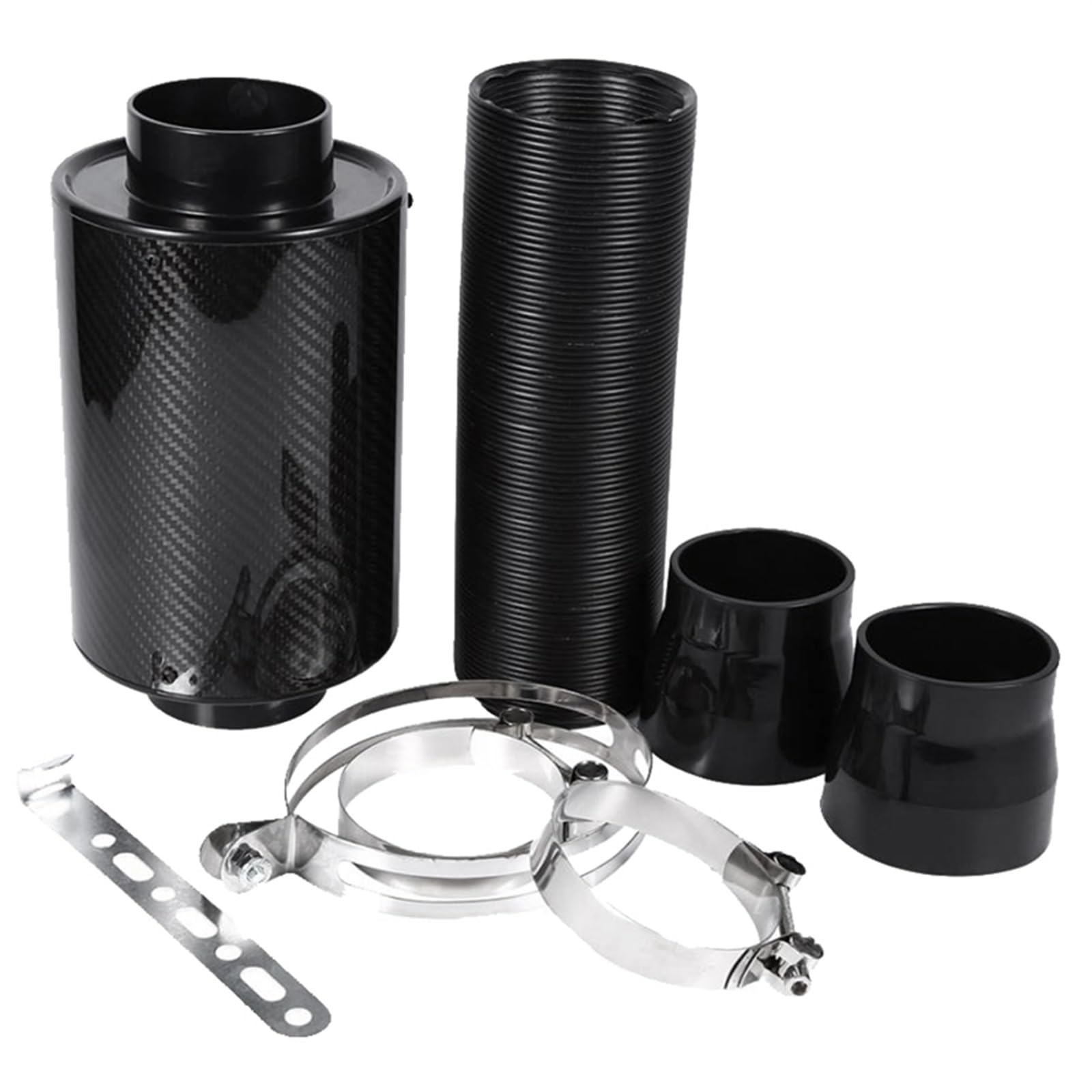 Luftansaugrohr Auto 3 Zoll Universal Carbon Fiber Luftfilter Feed Geschlossenen Ansaugschlauch Kit Autoeinlassrohr Auto von CarFitEssentials