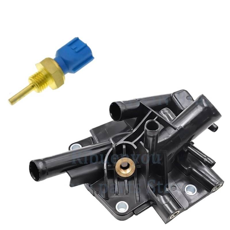 Thermostat 11060-5RB0A 110605RB0A 22630-JA10A Toma De Agua Motor Kühlmittel Thermostat Gehäuse/Fit for Nissan Kicks Versa N18 N18X P15B 1,6 2016 + Kühlmittel Thermostat(1 SET (2pcs)) von CarFitEssentials