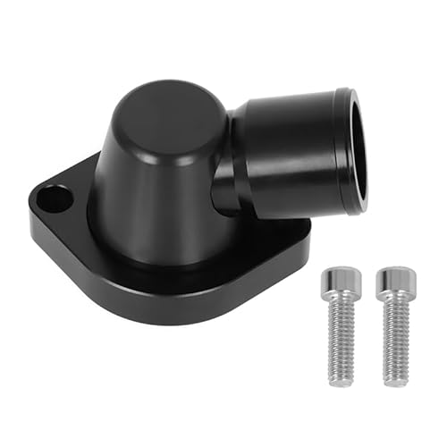 Thermostat Billet-Aluminium 90° 1,5" schwenkbares Thermostatgehäuse Wasserhals/Passend for LS-Motoren aller Baujahre LS1 LS2 LS3 LS7 LS9 LSA L76 L92 Kühlmittel Thermostat(Black) von CarFitEssentials