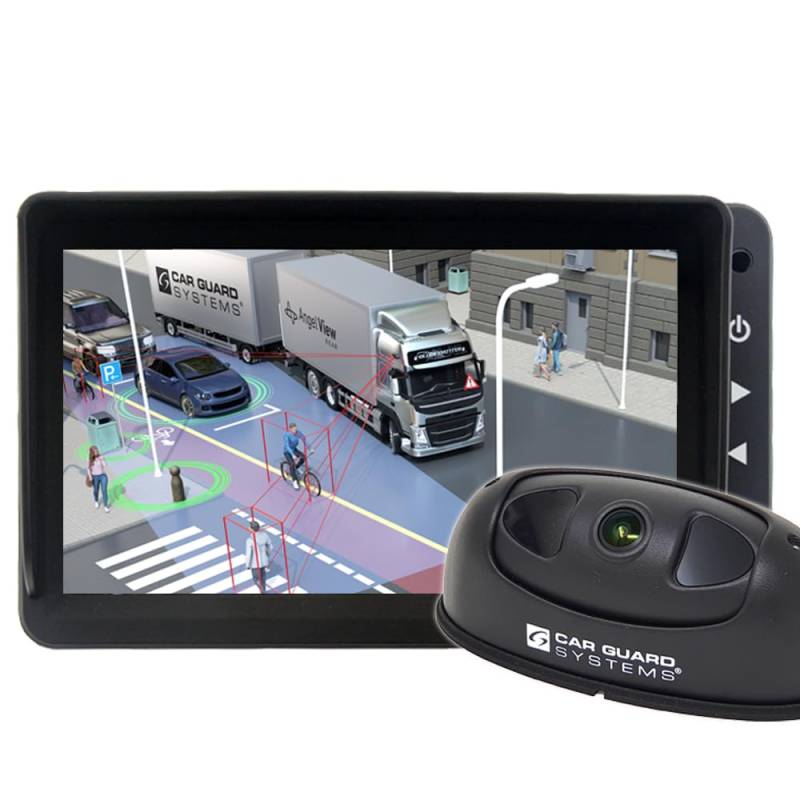 CARGUARD SYSTEMS RAV-KI Abbiegeassistent mit Personen-Detektierung durch künstliche Intelligenz mit 1080p, Set mit Full-HD-Monitor RAV MO-7HD von CARGUARD SYSTEMS