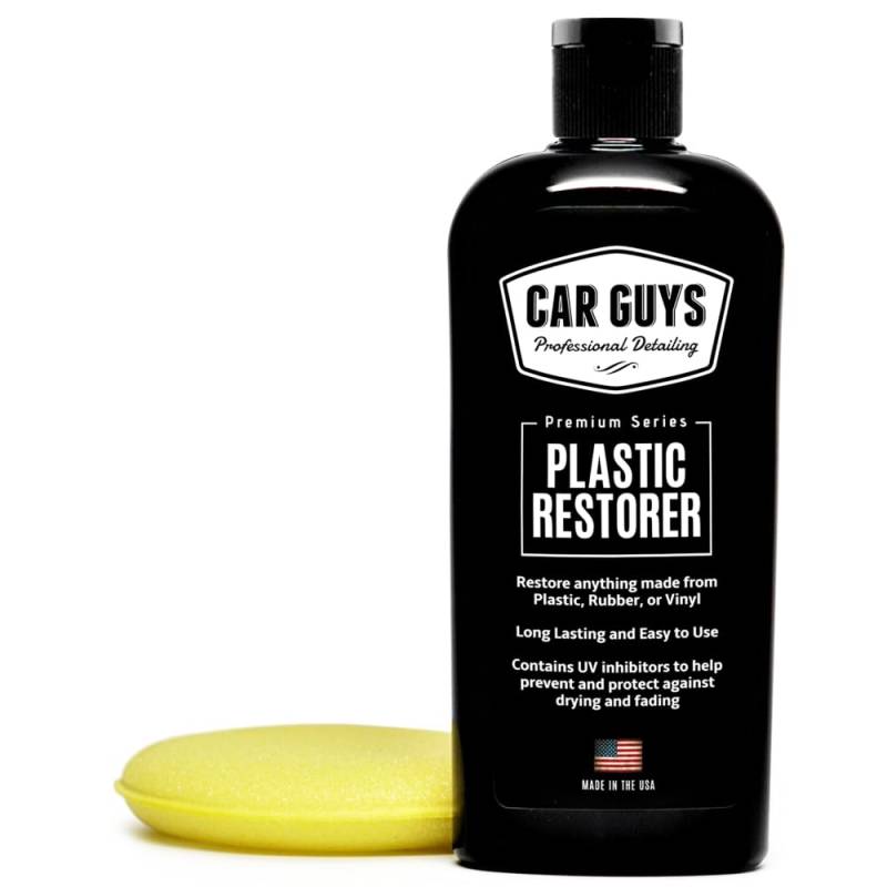 CAR GUYS Kunststoff-Restaurierer – die ultimative Lösung, um Gummi, Vinyl und Kunststoff wieder zum Leben zu erwecken, 227-ml-Set von CAR GUYS