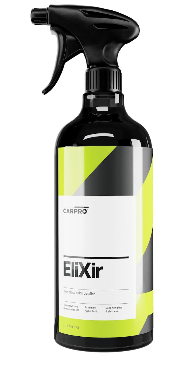 CarPro Elixir – Hochglanz-Schnell-Detailer (Aerosol) für beschichtete und unbeschichtete Fahrzeuge – Hydrophobes Finish, Wasserabweisung, Glanzverbesserung, Polieren, Reinigung von CarPro