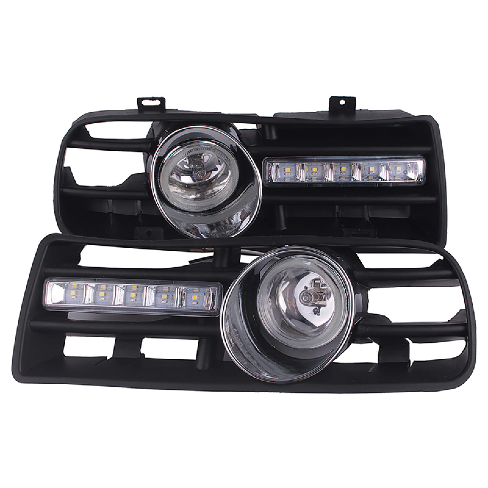 CarWorld Nebelscheinwerfer Für Golf 4 MK4 1997-2006, Nebelscheinwerfer Montage DRL Frontschürze Kühlergrill Lampe Mit Blinker von CarWorld