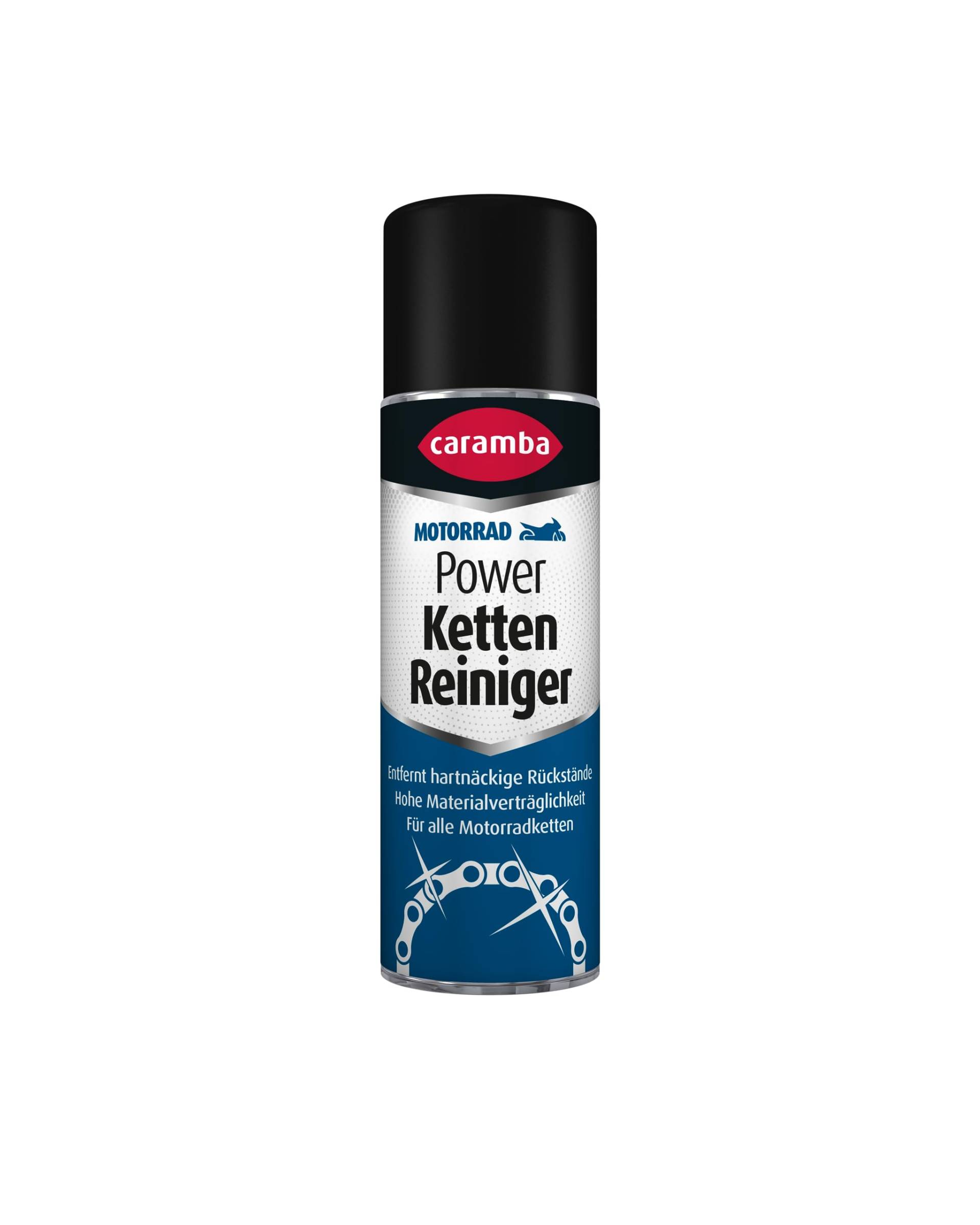 Caramba Power Ketten Reiniger, Entfetter und Schmutz-Entferner für Motorradketten, Spray mit Verschleiß- und Korrosionsschutz, O-, X-, Z-Ring, 300 ml von Caramba