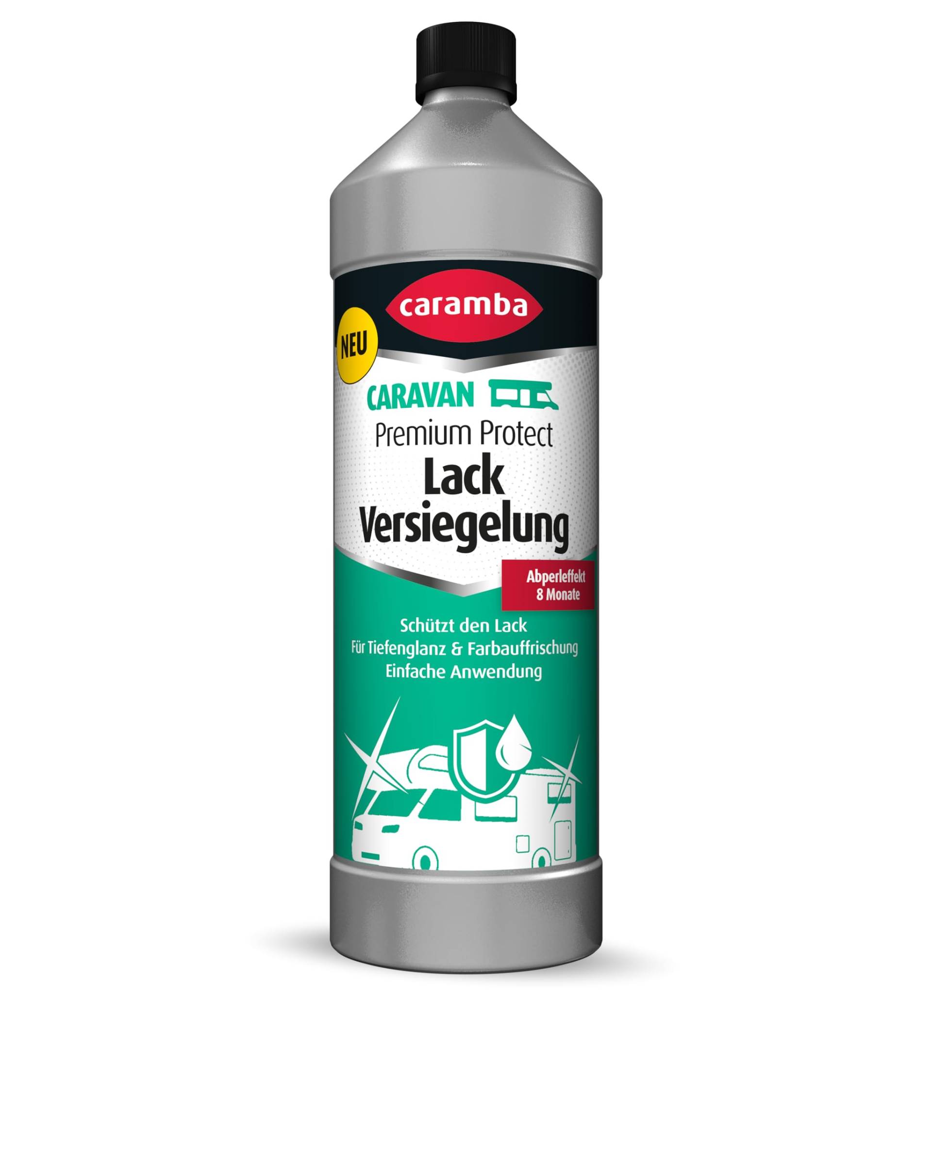 Caramba Caravan Premium Protect Lack Versiegelung, Schutz vor Witterung und Verschmutzungen, Neuer Glanz und Farbvertiefung, Abperleffekt, 1 l von Caramba