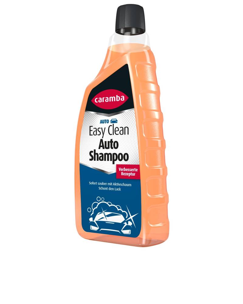 Caramba Easy Clean Auto Shampoo, Konzentrat zur Außenreinigung, mit Abperleffekt, Entfernt Schmutz mit Aktivschaum, Lackschonend, 1 l von Caramba