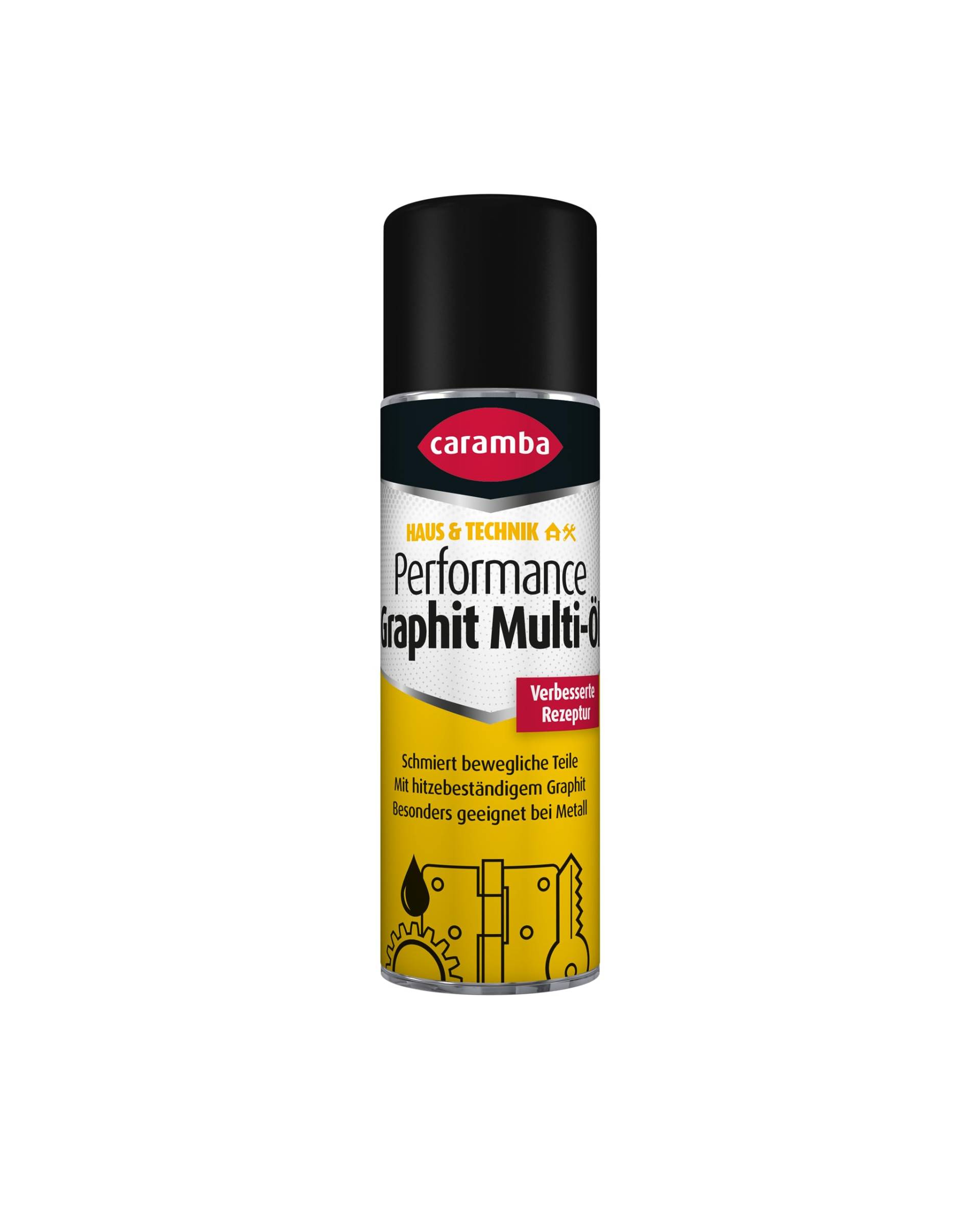 Caramba Performance Graphit Multi Öl, Rostlöser-Spray zum Schmieren und Pflegen, Schutz vor Korrosion und Verharzung, Feuchte Einsatzgebiete, 300 ml von Caramba