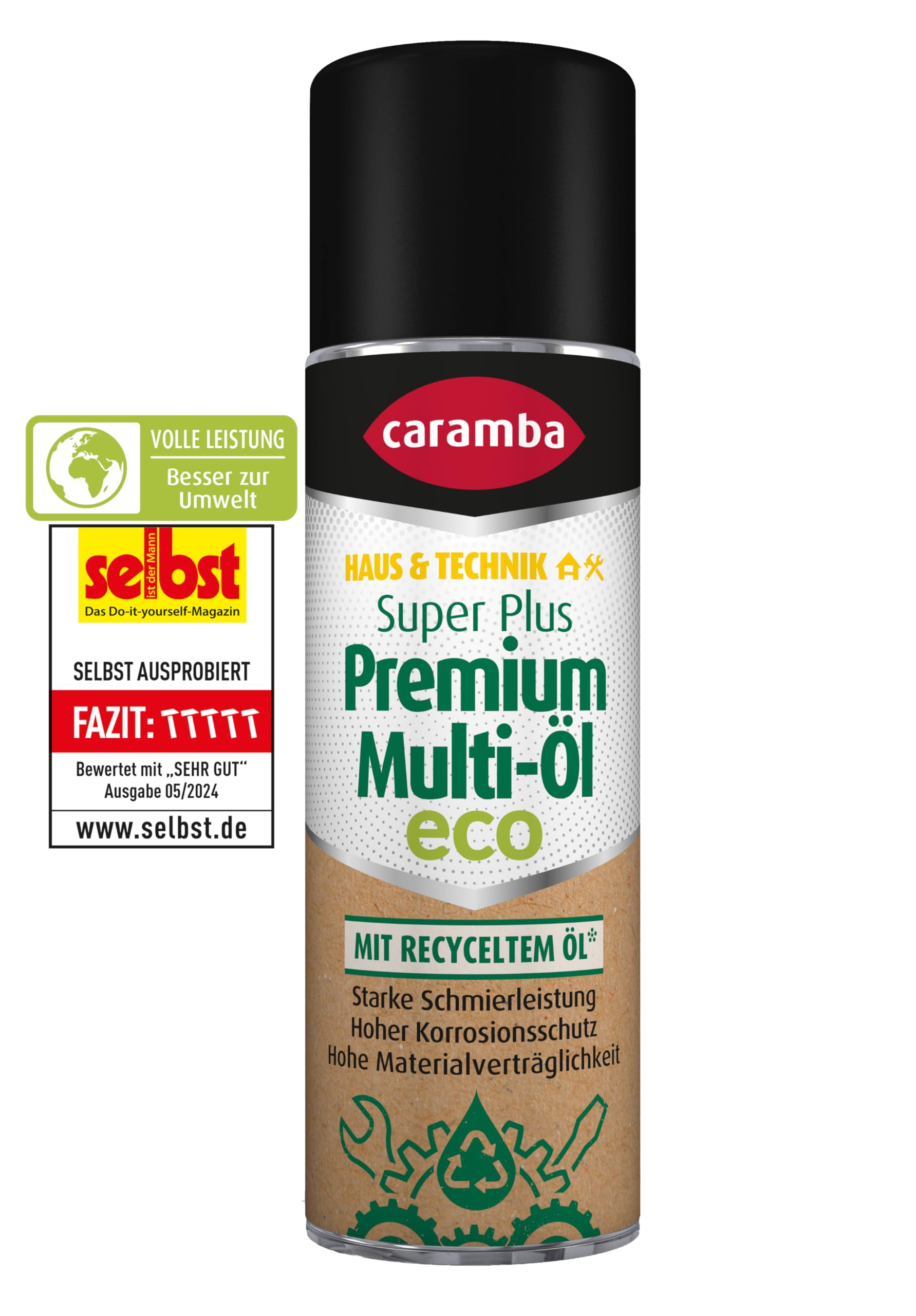 Caramba Super Plus Premium Multi-Öl Eco (300 ml) – Ölspray mit starker Schmierleistung für hohen Korrosions- und Verschleißschutz – Besser für die Umwelt mit 25% recycelten Inhaltsstoffen* von Caramba