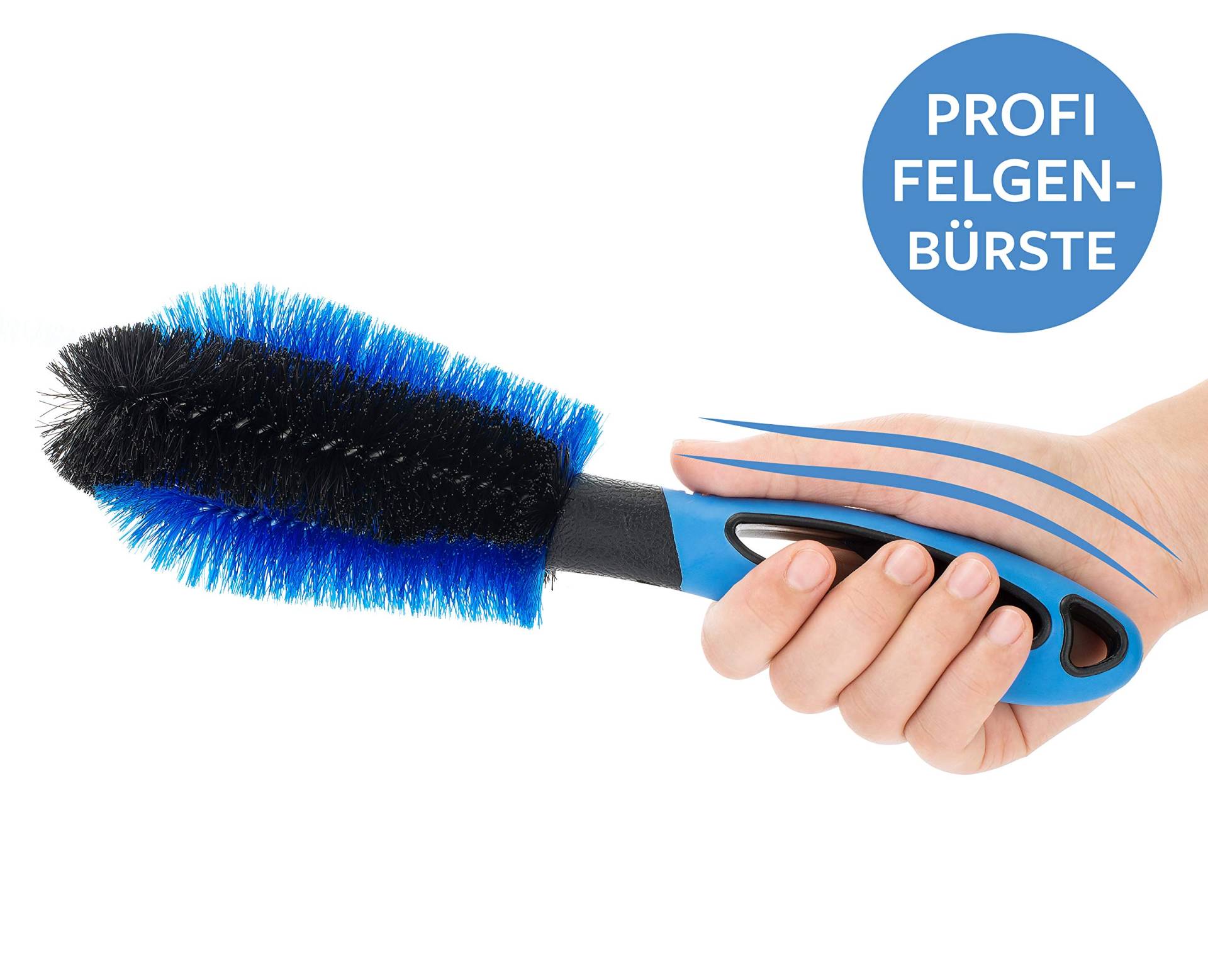 Carbigo® Profi Felgenbürste 29 cm – kratzfreie & effektive Reinigung von Alufelgen, Stahlfelgen – Felgenreinigungsbürste mit ummanteltem Draht - Bürste für Reinigung Auto Felge (1) von Carbigo