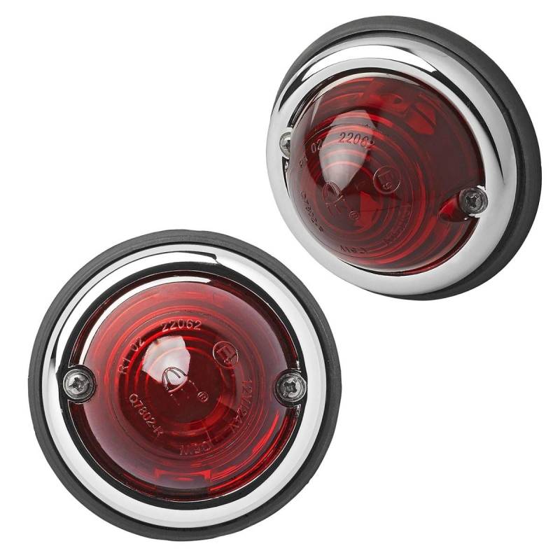 2X Positionsleuchte Rot 70mm Umrissleuchte LKW Begrenzungsleuchte Anhänger PKW mit Glühbirne von ProPlus