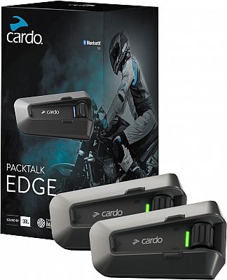 Cardo Packtalk Edge, Kommunikationssystem Doppelset - Schwarz von Cardo